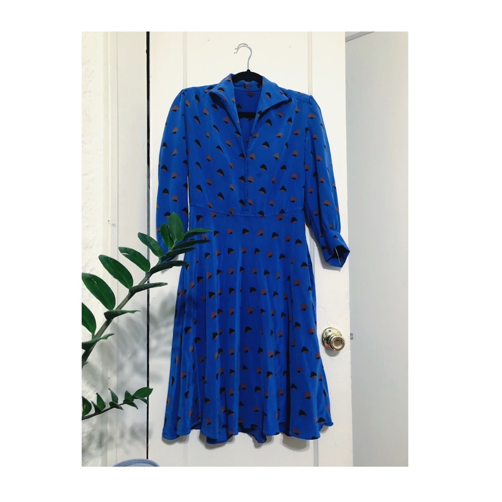VINTAGE washed silk cocktail dress
